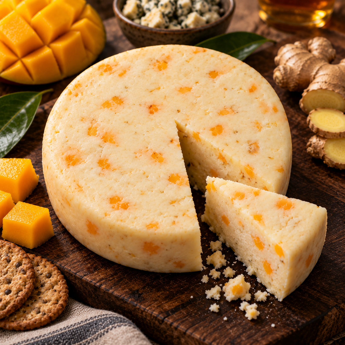White Stilton, Mango & Ginger Cheese